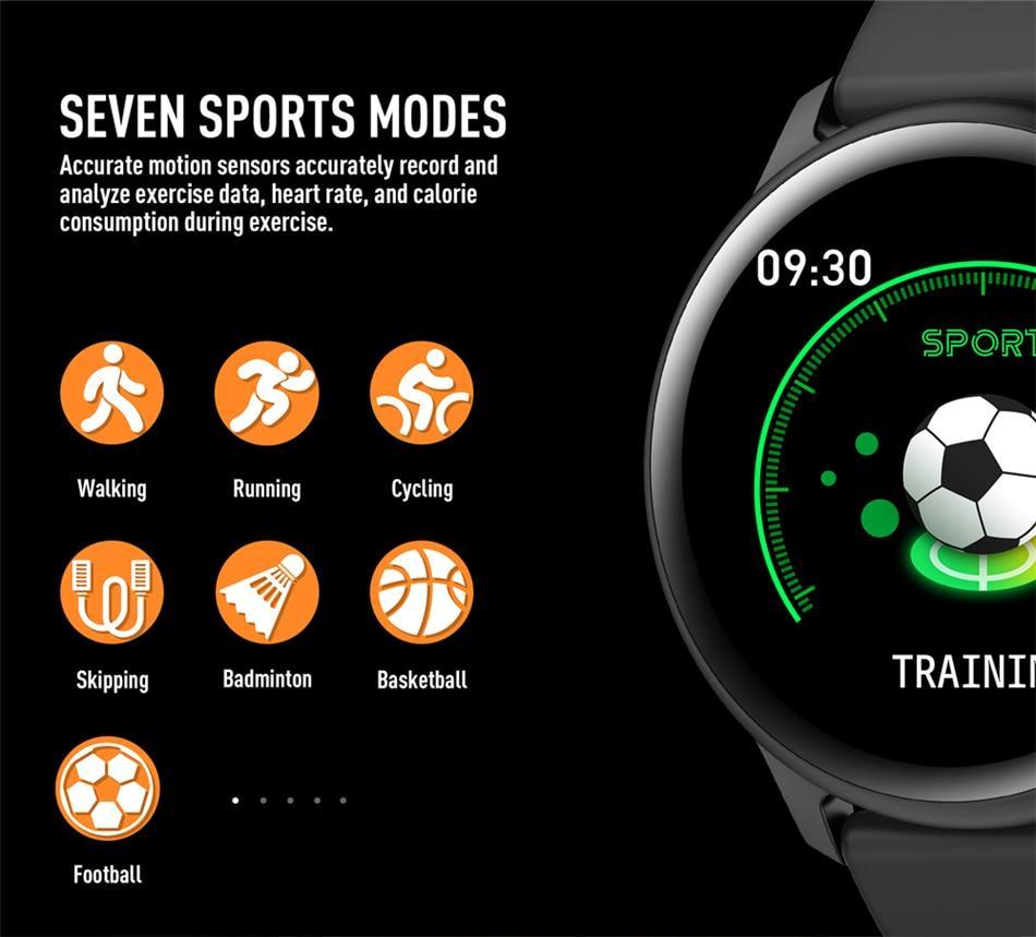 Nouvelle montre connectée étanche pour femme avec surveillance de la fréquence cardiaque, options de montre connectée santé et podomètre, bracelet connecté de suivi d'activité pour le sport et le fitness