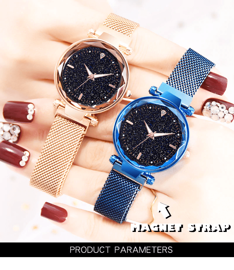 Nouvelles Montres de Luxe pour Femmes Montre Femme Ciel Étoilé Magnétique Étanche Bracelet Pour Femmes et Filles