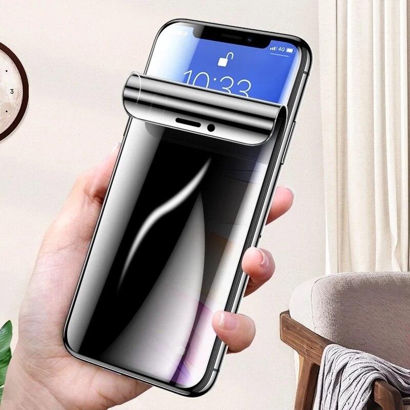 3 pièces Film anti-espion pour IPhone 13 Pro Max 12 Mini 7 8 Plus Protection d'écran de confidentialité incassable de qualité militaire protecteur d'écran HD sans bulles pour IPhone 11 Pro XS Max X XR SE