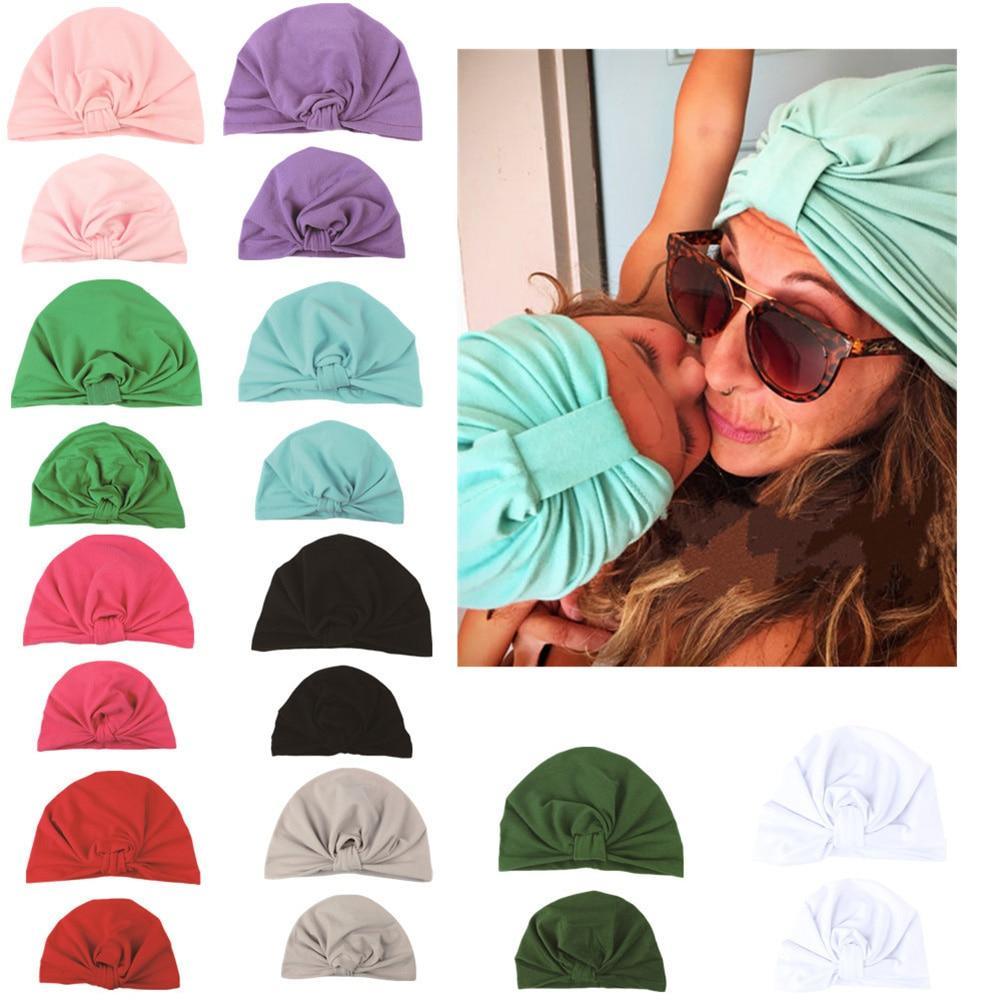 Ensemble de bandeaux turban mère et fille modernes et populaires, bandeau turban maman et bébé, jolis bonnets à nœud, accessoires capillaires pour bébés
