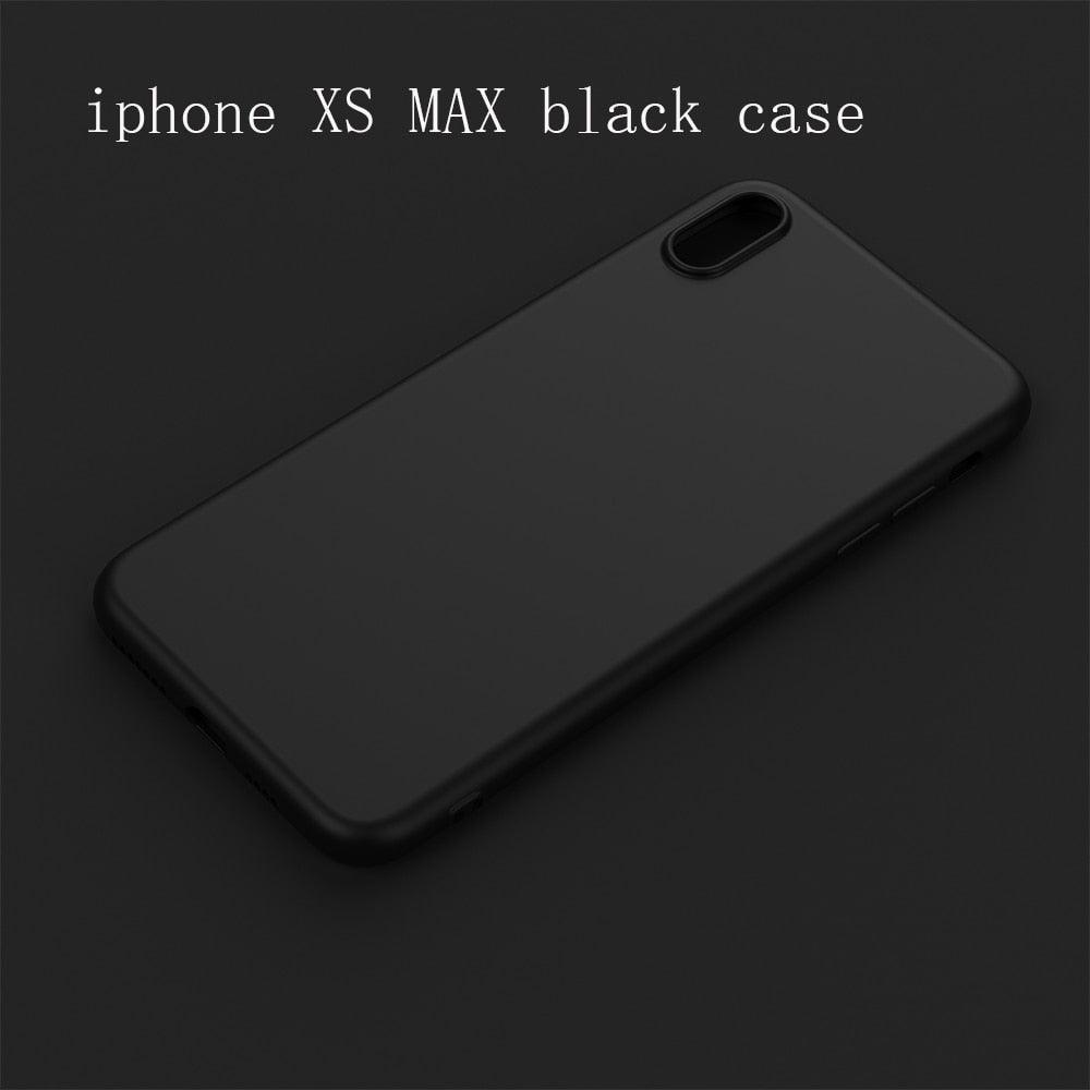 Coque Noire Pour iPhone 5 5s SE 2020 6 6s 7 8plus x 10 XR XS 11 12 13 Mini Pro MAX Housse en Silicone Motif Voiture Coque Arrière en Silicone Noir Mat Pour iPhone