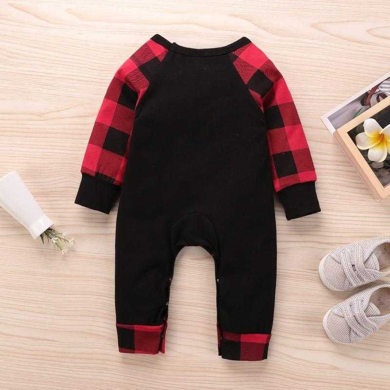Combinaison de Noël à manches longues pour bébé nouveau-né, barboteuse pour garçons et filles, tenue de bébé avec motif de vacances pour bébés garçons et filles