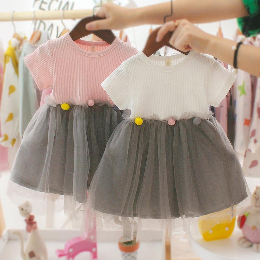 Robes de princesse décontractées en tulle patchwork pour bébés filles, nouvelle mode printemps