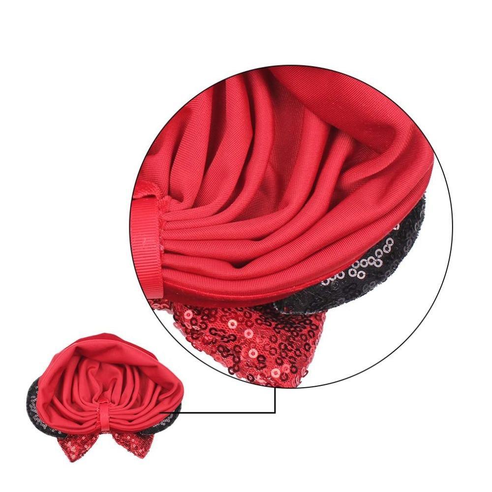 Bébé Moderne Brillant Mignon à Pois Gros Nœud Bonnet Chapeau pour Filles Enfants Bonnets en Flanelle Automne Hiver Chaud Turbans pour Filles