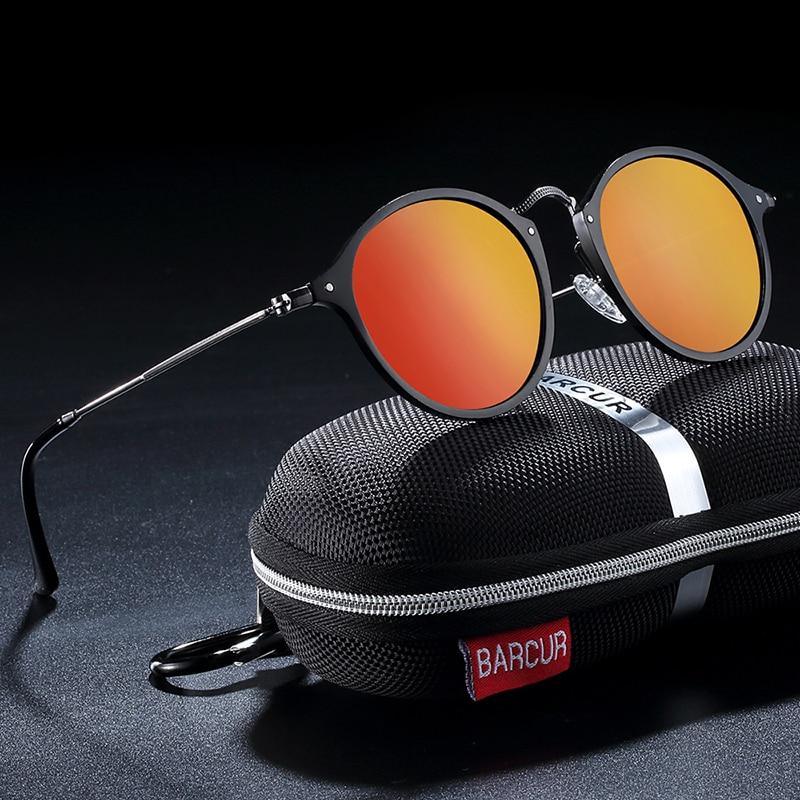 Lunettes de soleil vintage en aluminium de haute qualité pour hommes et femmes, rondes, style rétro, avec protection UV400