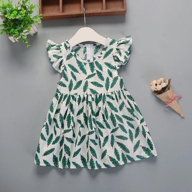 Robe trapèze en coton pour bébé, nouvelle collection été, vêtements pour enfants, robe tutu de princesse à fleurs pour filles