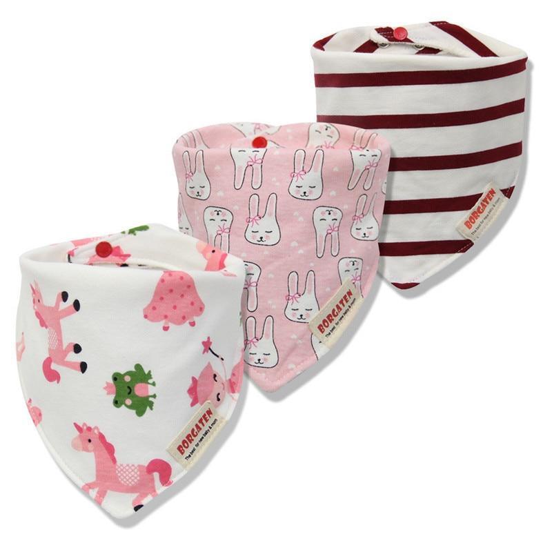 Bavoirs en coton de dessin animé pour nouveau-nés garçons et filles, serviette de bébé, écharpe, cravate pour enfants, écharpe pour bébés