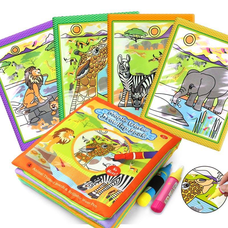 Coolplay Livre de coloriage magique à l'eau, tableau de peinture, livre de gribouillage, jouets de dessin, jouets éducatifs