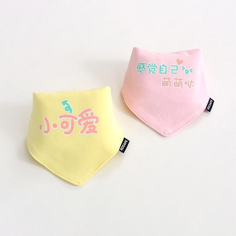 Lot de 2 bavoirs bandana double épaisseur en coton pour bébés, garçons et filles, bavoirs triangulaires, serviette pour nourrissons