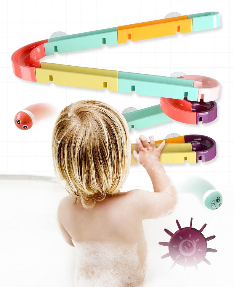 Jouets de bain, ventouses, pistes de billes, jouets aquatiques pour enfants, jeux de douche pour baignoire