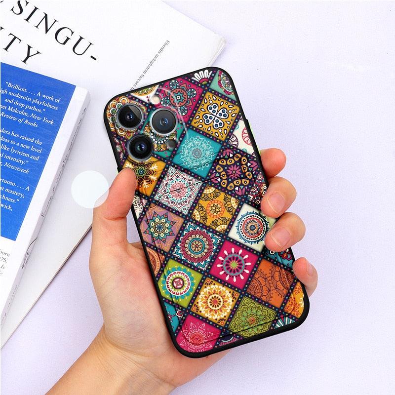 Magnifiques étuis en silicone souple anti-rayures pour iPhone 13 Pro Max. Étui portefeuille en silicone avec porte-cartes pour iPhone 13 Mini, 13ProMax, 13Pro. Étui iPhone avec porte-cartes, motif fleur et papillon.