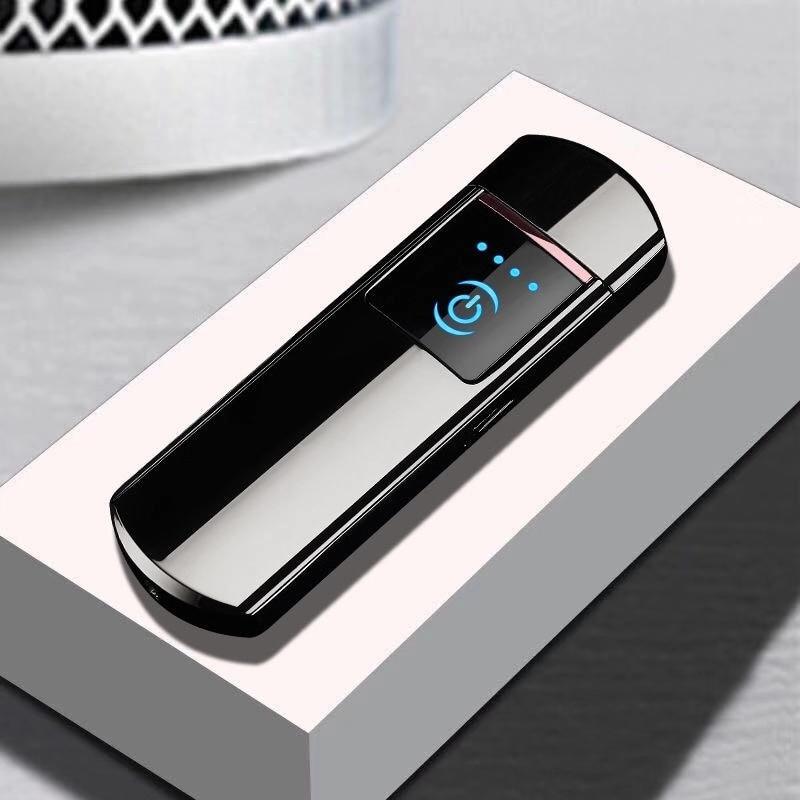 Briquet de Luxe Moderne Nouveau avec USB, Allumage par Empreinte Digitale, Briquet Électronique Rechargeable