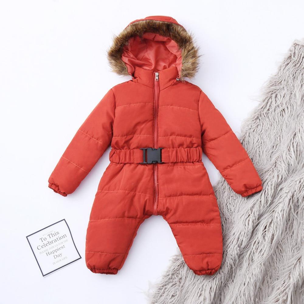 Vêtements d'hiver pour bébés, combinaison de neige chaude et épaisse à capuche pour garçons et filles
