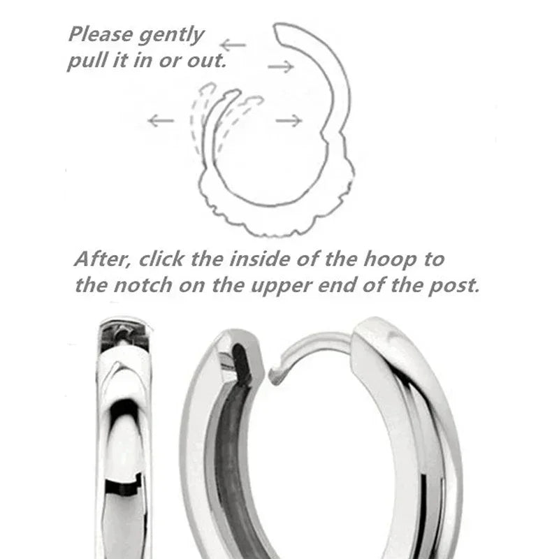 Boucles d'oreilles créoles tendance en argent sterling 925 avec aiguille d'oreille en cristal blanc de luxe pour femme, cadeau de bijoux de mariage