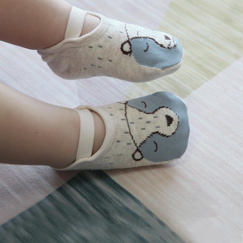 Chaussettes pour bébé de luxe modernes Chaussettes de marche pour nourrissons Chaussettes antidérapantes mignonnes en coton pour tout-petits 6 couleurs Chaussettes en polyester pour enfants