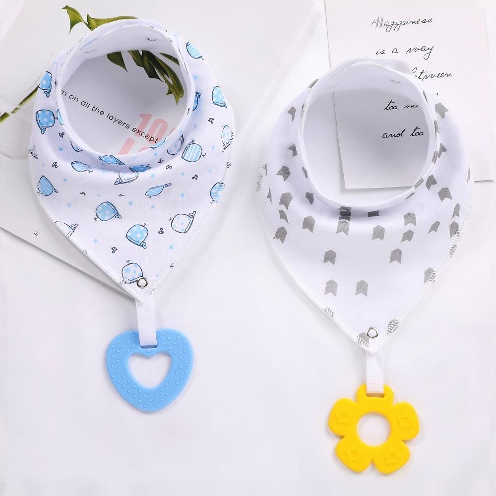 Bavoirs bandanas unisexes 100 % coton biologique super absorbants et doux pour bébé et jouets de dentition pour nouveau-né