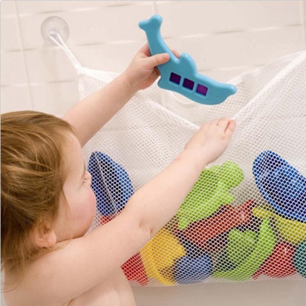 Sac en filet de salle de bain pour bébé Sac de jouets de bain pour enfant Ventouse filet de rangement pour jouets