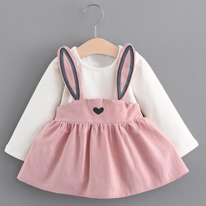 Robes Bébé Filles avec Sac-Vêtements Enfants Bébé pour Fête d'Anniversaire Robe de Princesse au Design Moderne Chat