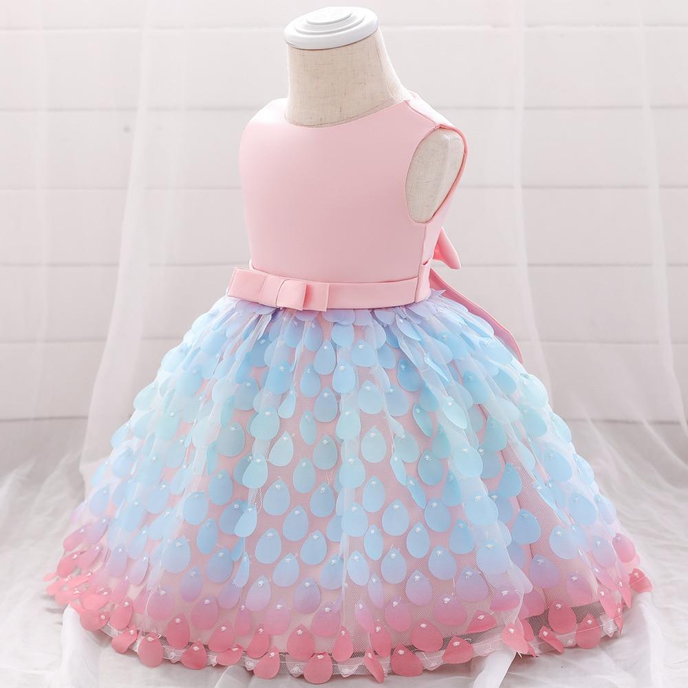 Vêtements de Noël pour bébés filles Robe de princesse en dentelle à paillettes colorées Robe de bal de mariage pour filles