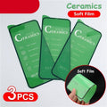 3 pièces Verre de protection en céramique pour iPhone 14 13 12 11 Pro XR XS Max X 8 7 6 Plus Protecteur d'écran en verre souple pour SE2022 Film PMMA Dureté 9H, Anti-rayures sans bulles Protecteur d'écran