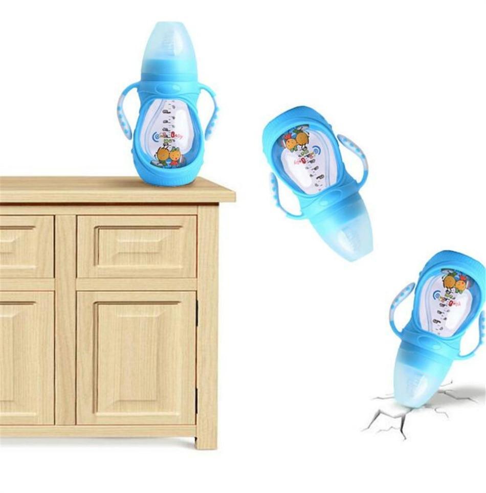 Biberon en verre avec tétine en silicone pour bébé