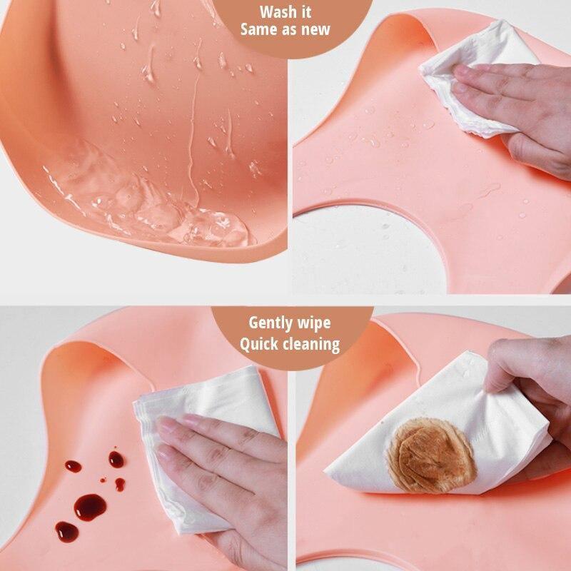 Bavoirs d'alimentation en silicone massif pour nouveau-nés, langes, plastron tendance, articles pour bébé pour enfants