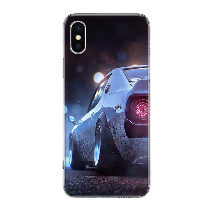 Coque de téléphone de voiture de sport cool pour iPhone 14 13 12 11 Pro Max Mini X Xs Xr 6 6s 7 8 Plus 5 5s Se Housse en caoutchouc de silicone souple antichoc