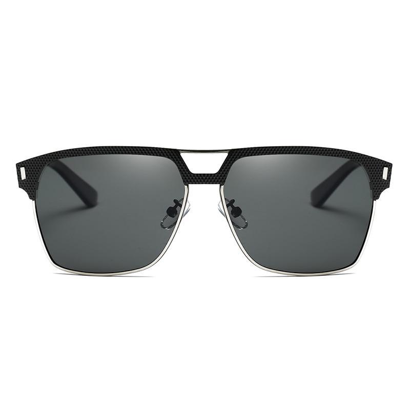 Lunettes de soleil polarisées de luxe de haute qualité avec monture métallique pour hommes d'affaires, style rétro-moderne avec protection UV400