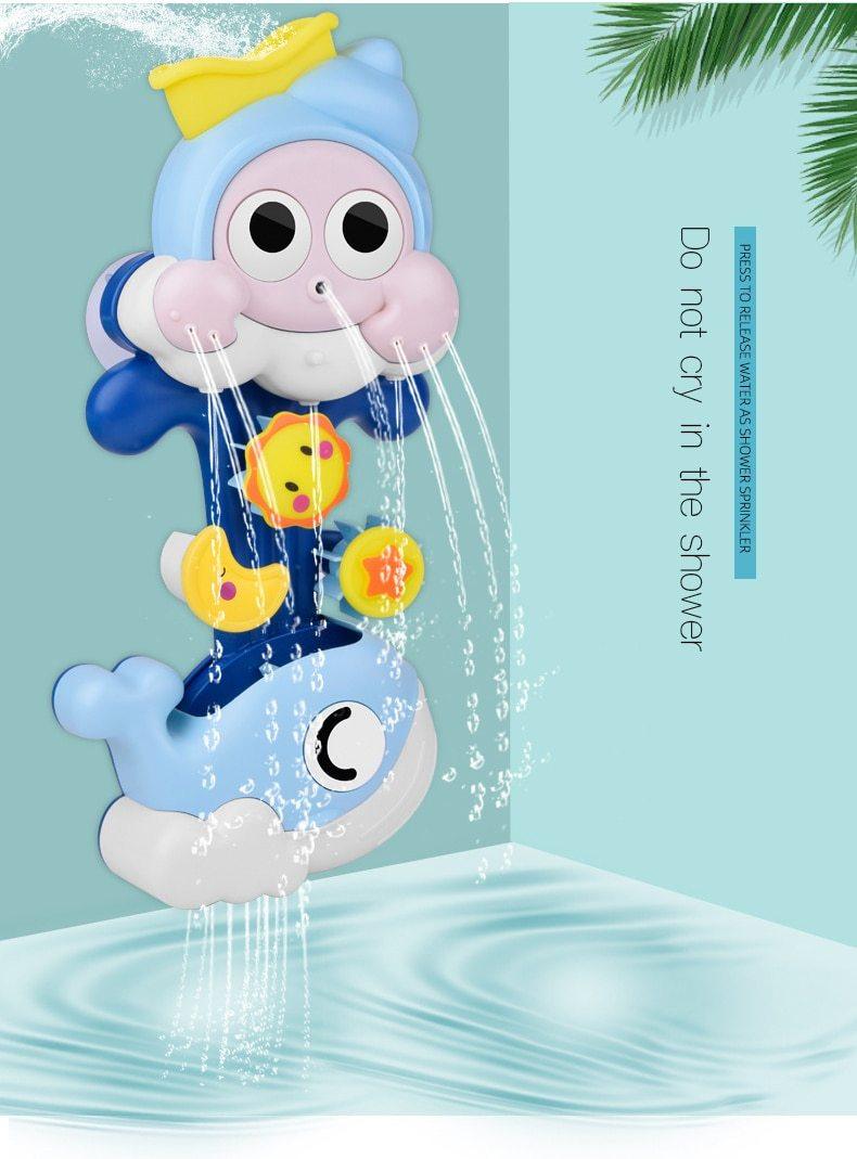 Jouets de bain pour bébé Arroseur d'eau Escargot Baleine pour tout-petits et nouveau-nés Jeux de jet d'eau Jouets de salle de bain pour enfants