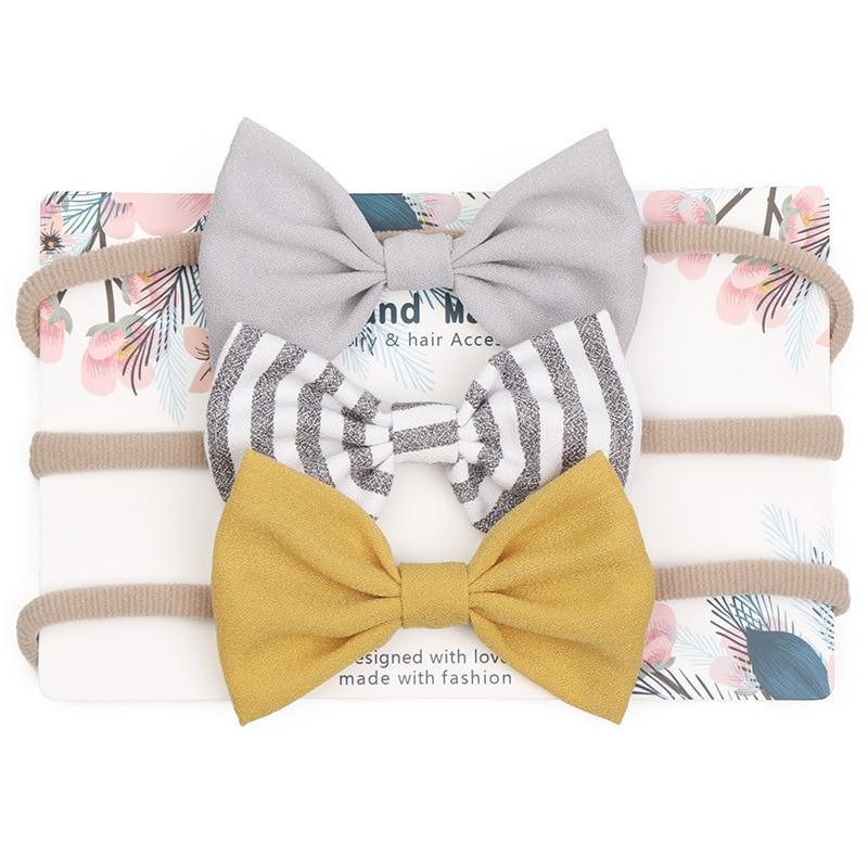 Bandeau Bébé Nœud Mignon pour Fille Bandeaux en Nylon Turban Bandeaux Nouveau-né Serre-têtes pour Enfants Accessoires Cheveux Bébé