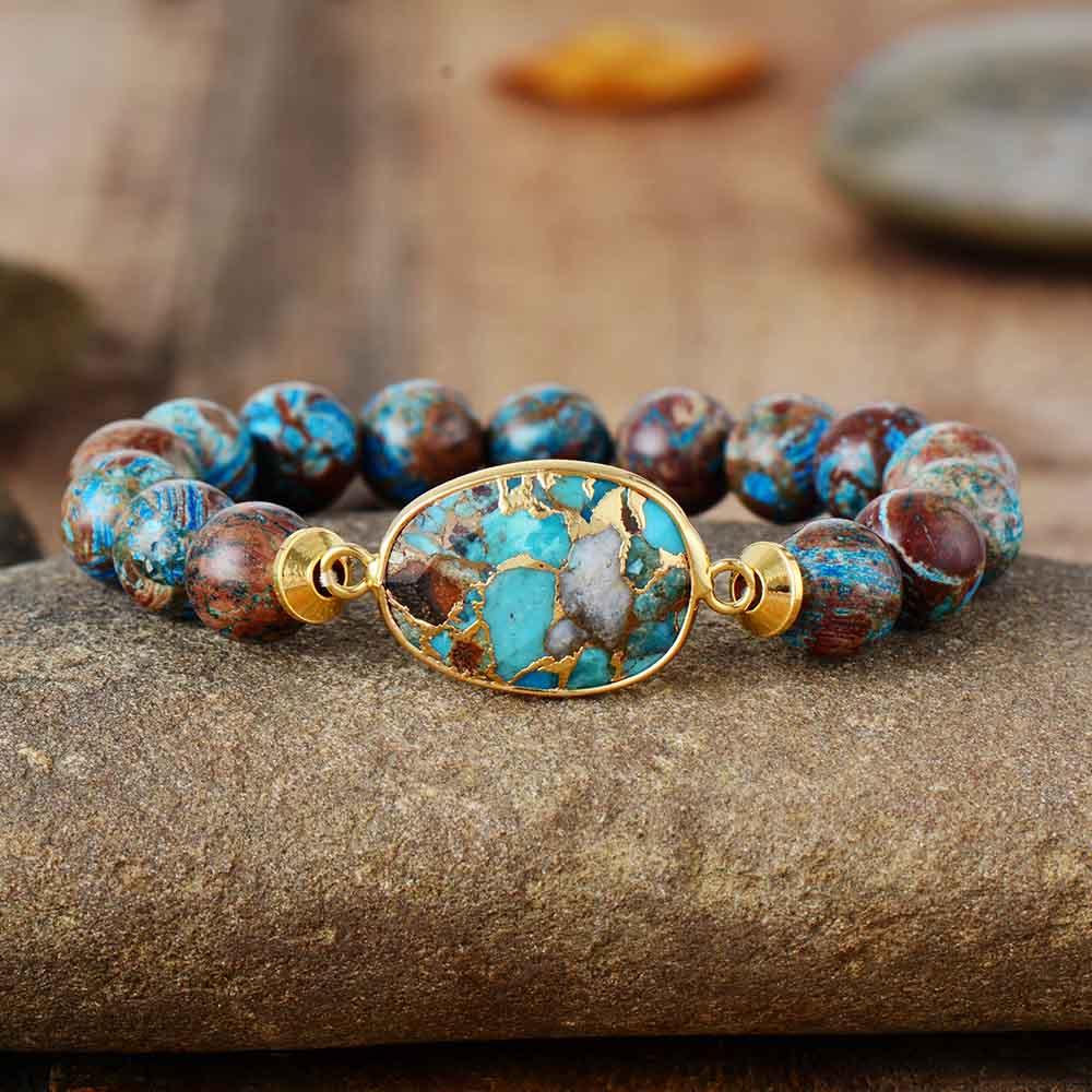Bracelets faits main pour hommes et femmes, avec pierres, perles tibétaines, extensibles, Yoga, breloques élastiques, Bijoux de luxe
