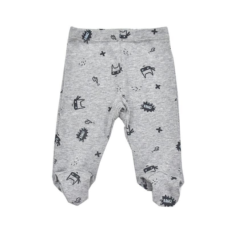 Pantalon Bébé 0-18 Mois Coton Mignon Imprimé Printemps Automne Unisexe Décontracté avec pieds Pantalon Bébé Garçons Pantalon Bébé Fille Nouveau-né