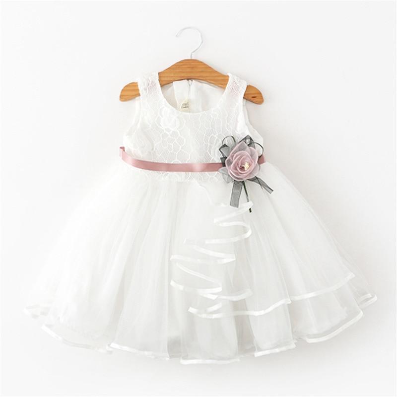 Robe de luxe moderne à fleurs pour nouveau-né, nouvelle collection d'été, vêtements mignons pour bébés filles, robe de soirée en tulle et dentelle pour filles