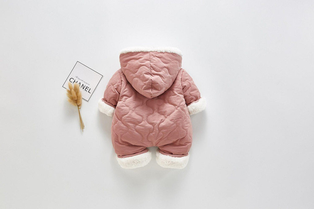 Combinaison-veste moderne et élégante en peluche épaisse de coton pour bébé garçon et fille