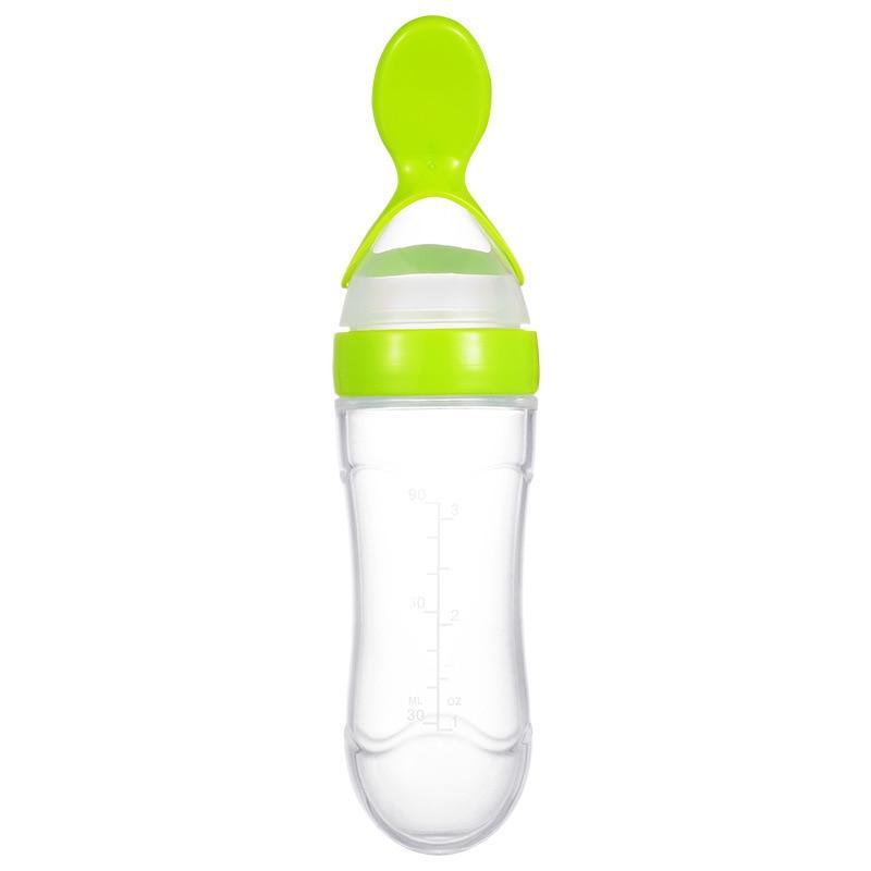 NOUVEAU Biberon Cuillère avec Cuillère en Silicone Nouveau-né Nourrisson Cuillère à Pression Biberon d'alimentation Supplémentaire pour Tout-petit pour Enfants et Bébé