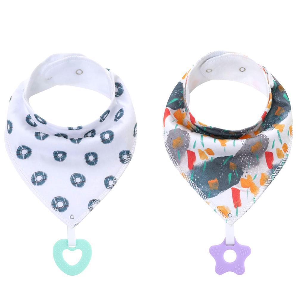 Bavoirs bandanas unisexes 100 % coton biologique super absorbants et doux pour bébé et jouets de dentition pour nouveau-né