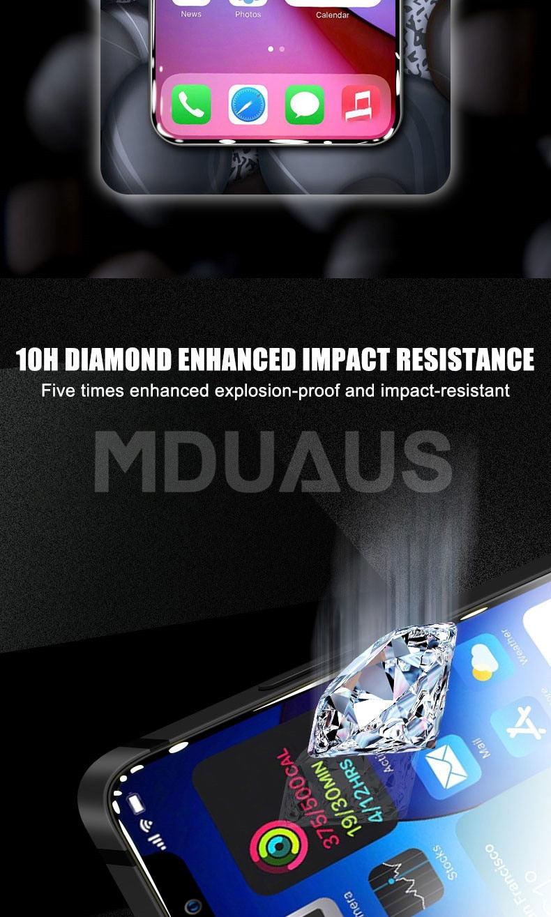 Verre de protection intégral 9999D pour iPhone 11 12 Pro XS Max X XR 12 mini, protection d'écran pour iPhone 8 7 6 6S Plus, film en verre trempé, coque de protection avant en verre trempé intégral pour iPhone