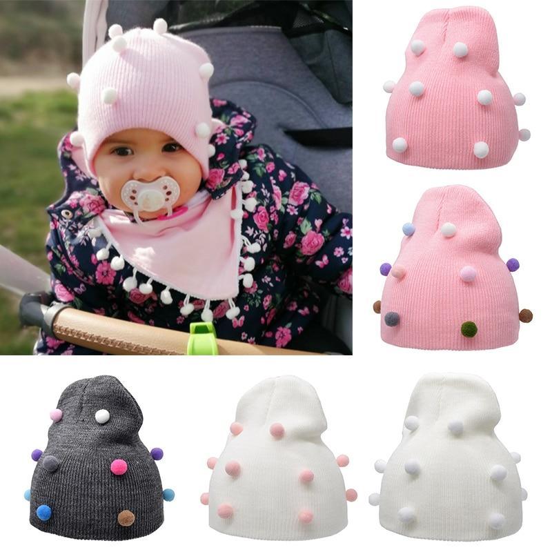 Bonnets en tricot doux et chaud pour bébés filles et garçons, collection hiver, printemps, automne