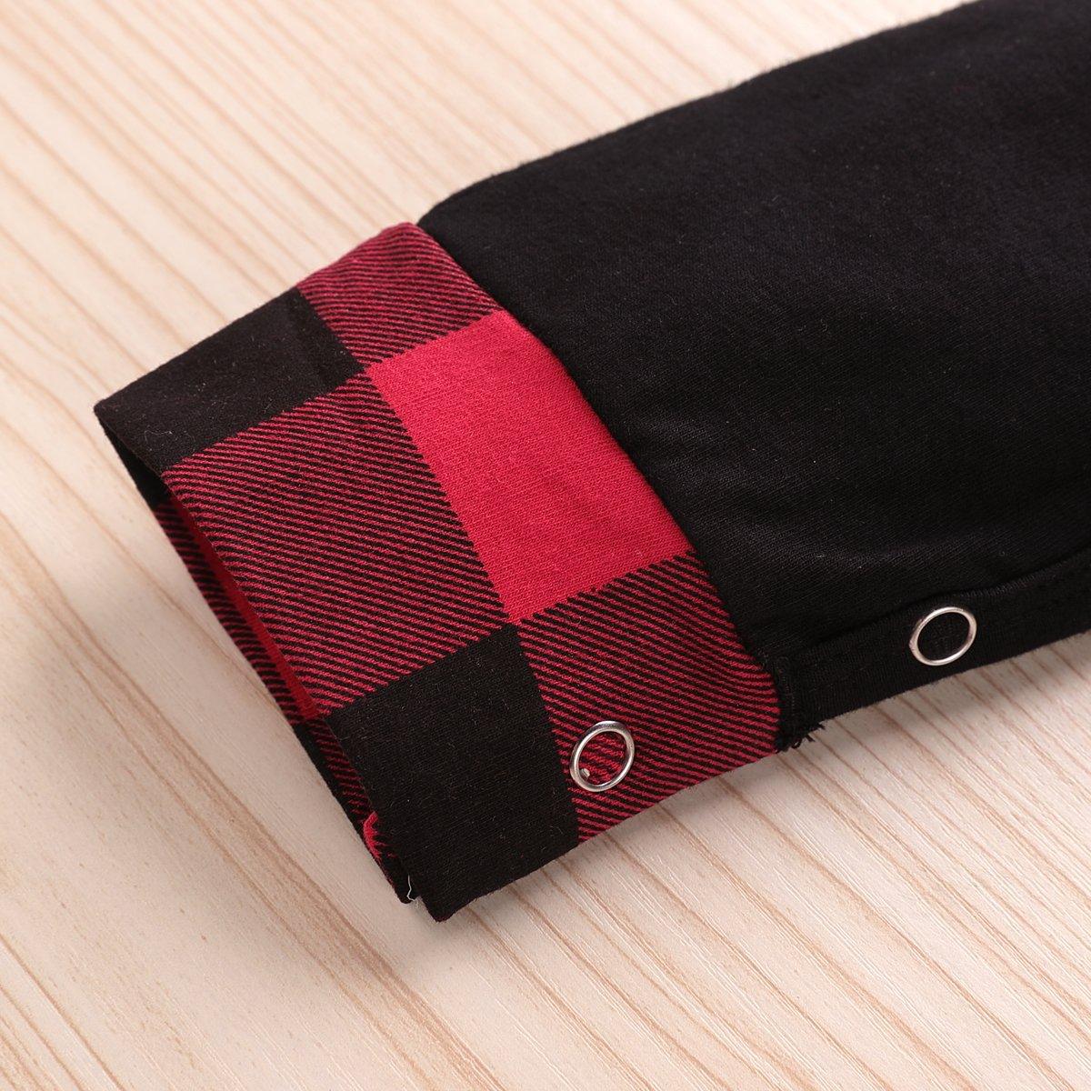Combinaison de Noël à manches longues pour bébé nouveau-né, barboteuse pour garçons et filles, tenue de bébé avec motif de vacances pour bébés garçons et filles