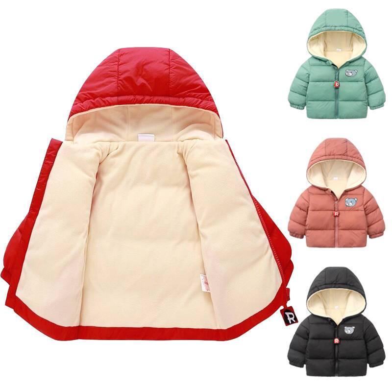 Vestes chaudes à capuche pour bébés filles et bébés garçons pour l'hiver, au design moderne, neuf et luxueux.