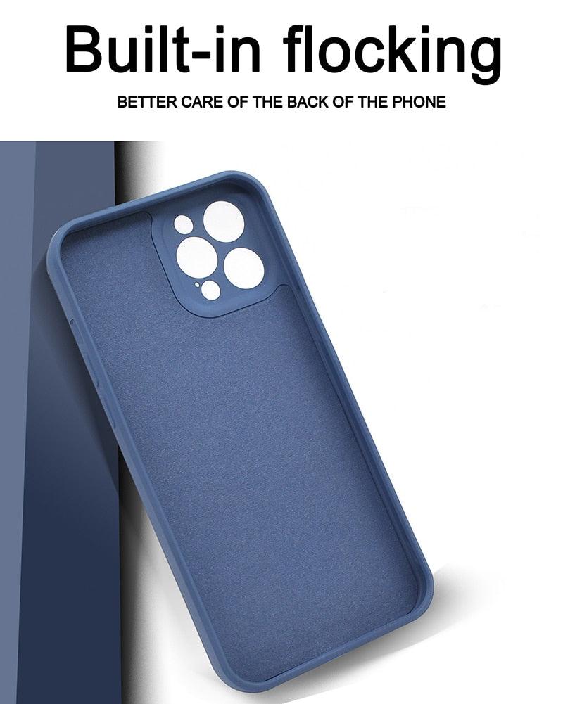 Coque de téléphone portefeuille simple en silicone pour iPhone 13 12 11 Pro Max Mini avec porte-cartes, coque de protection intégrale classique en silicone, anti-rayures et antichoc