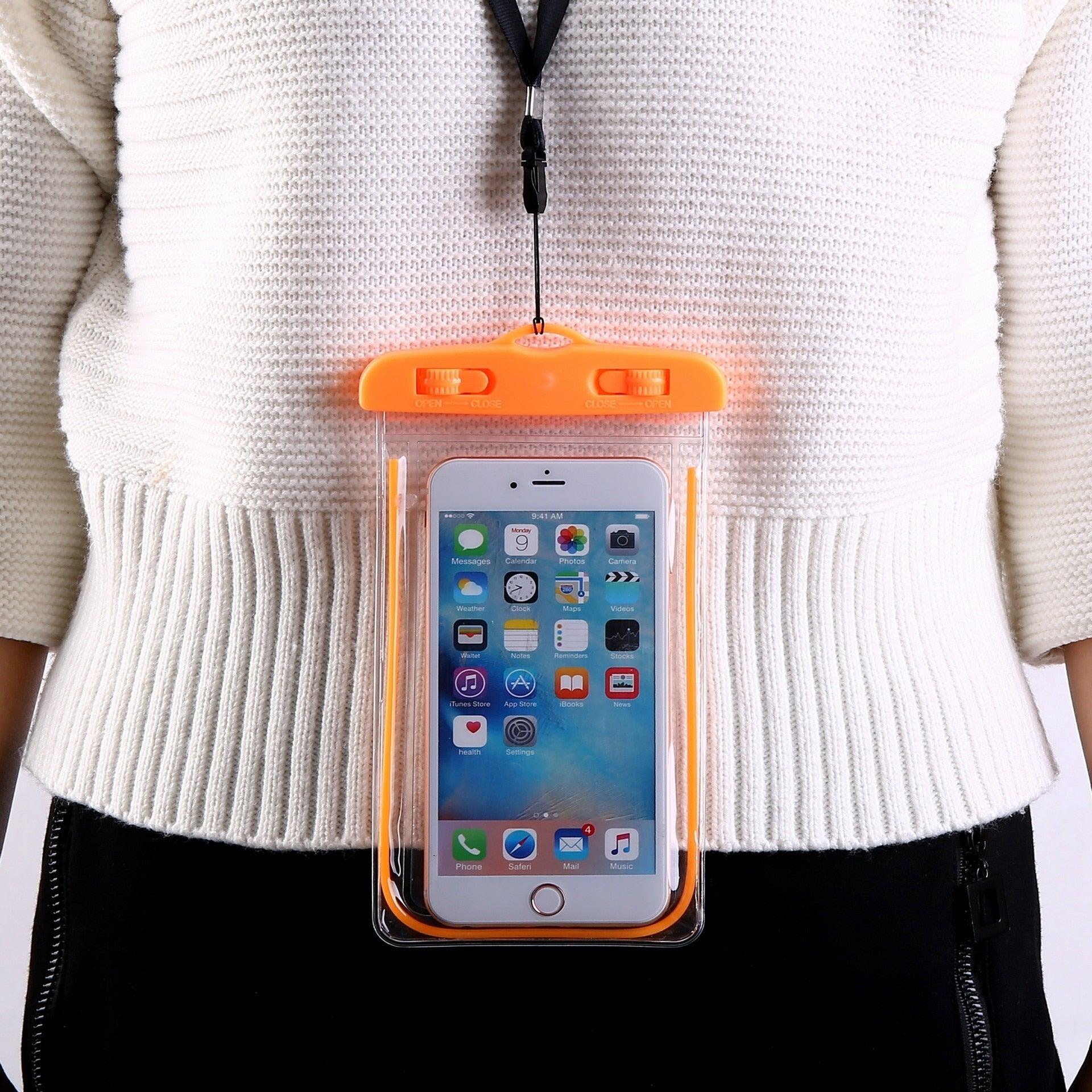 Pochette Colorée Universelle Étanche pour Téléphones Portables Utile Anti-chute Pratique Légère Sacs Portables en Plastique Pochette Sous-marine Étanche pour Coque de Téléphone Portable et Cordon 3.5 - 6 pouces