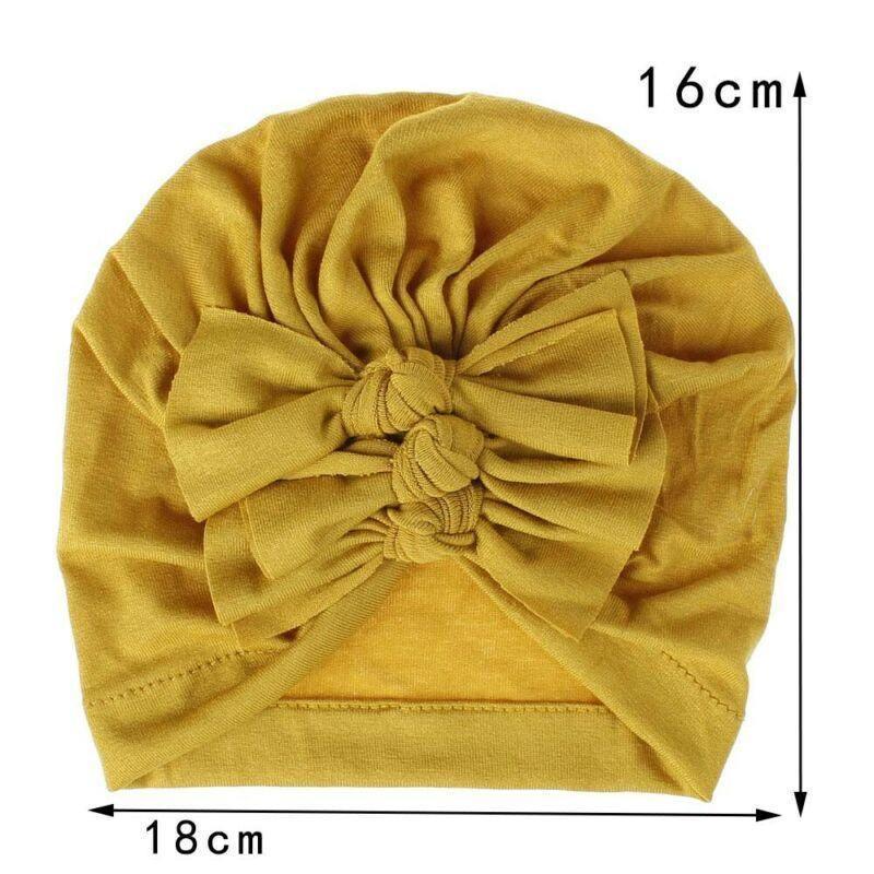 Turban Bonnet Coton Bébé Garçons et Filles Fait Main Moderne Chapeau Uni Bandeau pour Enfants