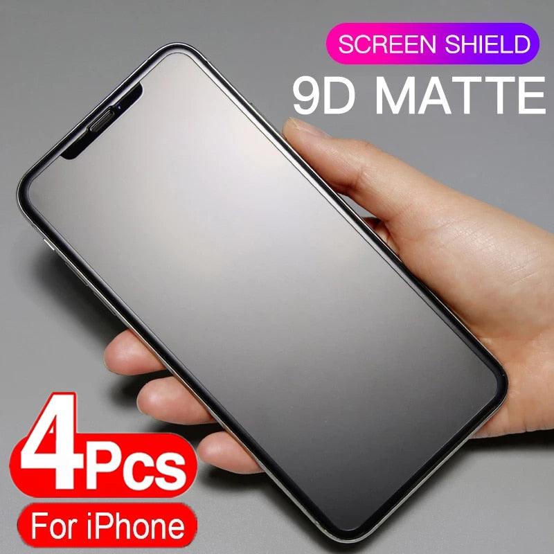 2PCS Sans traces de doigts pour IPhone 13 12 11 Pro Max X XR XS SE Film Céramique Mat pour IPhone 12 13 Mini 6 6s 7 8 Plus Protection d'Écran