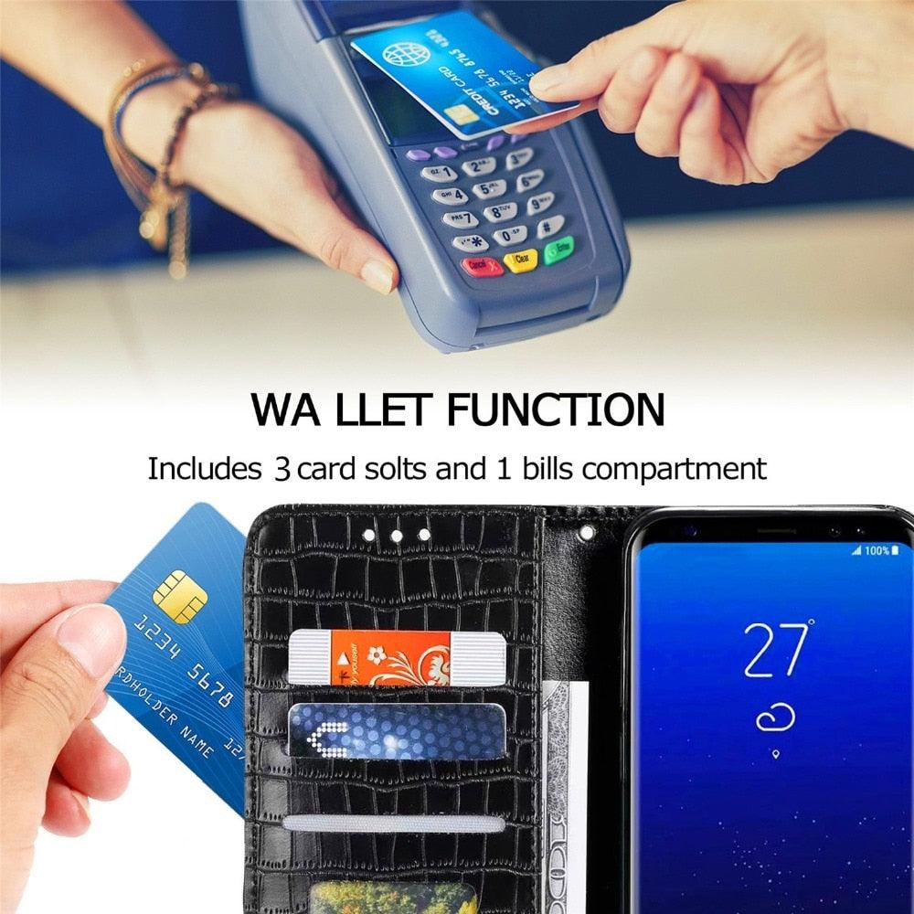 Étui à rabat motif de luxe pour iPhone 13 12 Mini 11 Pro Étui portefeuille en cuir avec support de carte Housse de protection anti-radiation pour iPhone