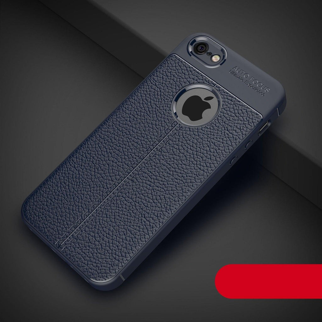 Coque arrière souple en silicone et cuir pour iPhone 6, étui antichoc pour iPhone, coque souple en cuir de luxe pour iPhone 5s, étui de luxe noir pour homme d'affaires pour iPhone