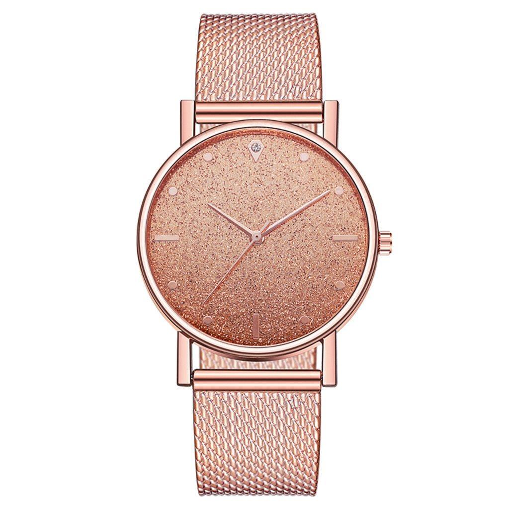 Montre décontractée pour femmes, cadran romantique ciel étoilé, montre-bracelet à quartz tendance pour femmes et jeunes filles