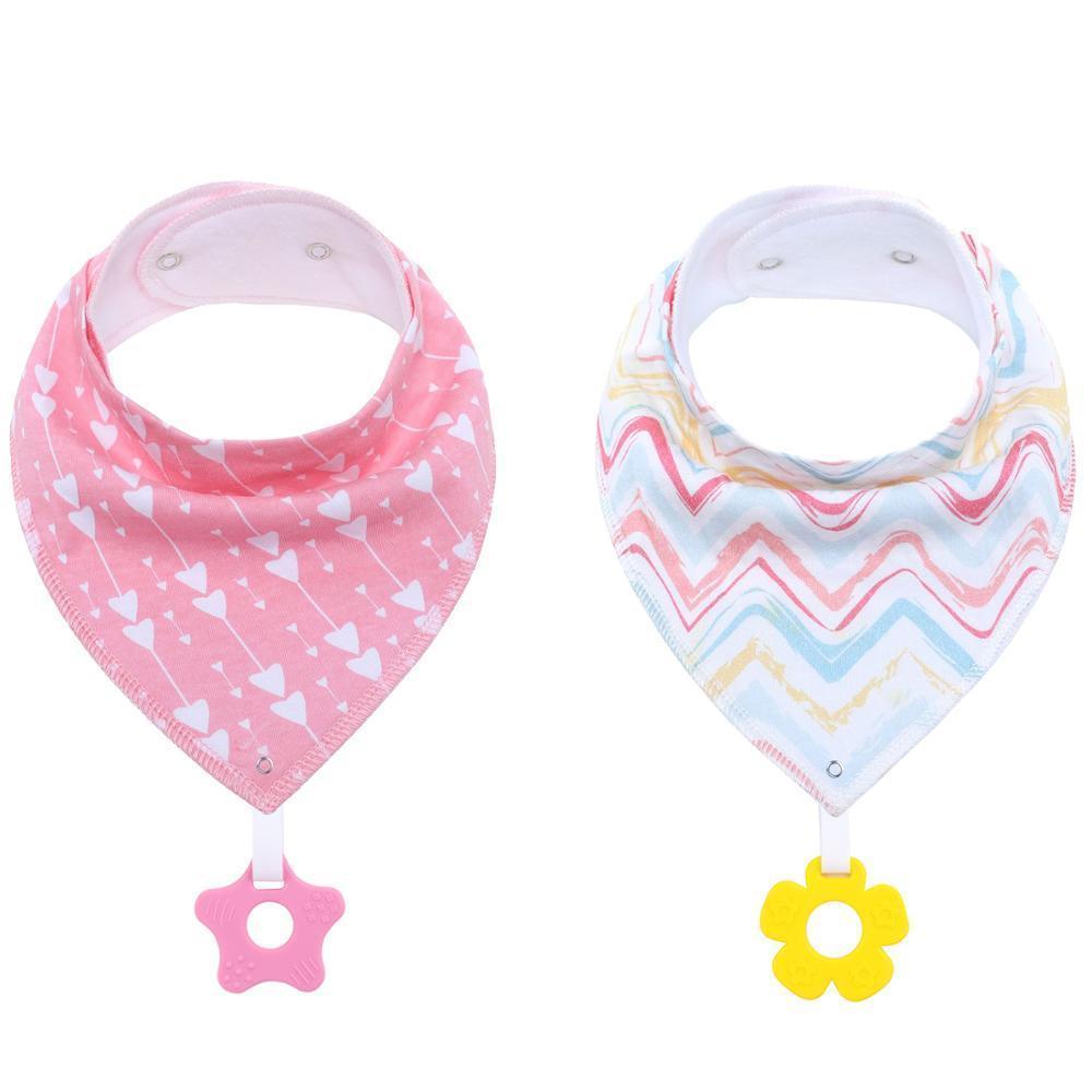 Bavoirs bandanas unisexes 100 % coton biologique super absorbants et doux pour bébé et jouets de dentition pour nouveau-né