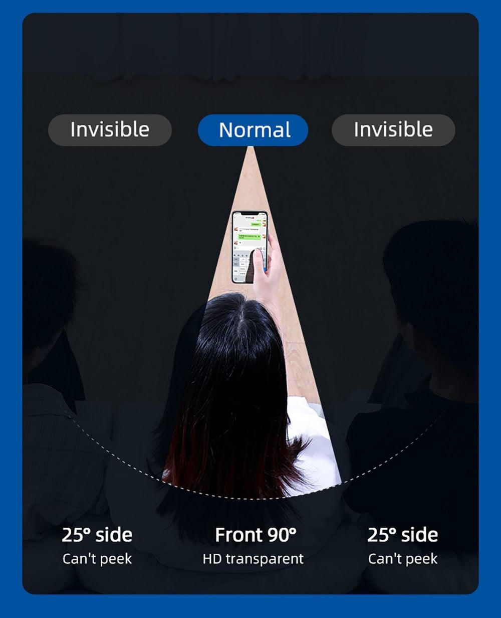 3 Pièces Meilleur Verre Trempé Confidentialité 9H pour iPhone 11 12 13 14 Pro Mini XS MAX X XR 6S 7 8 Plus SE Film de Protection Écran Anti-Espion Anti-Peeping en Verre Trempé pour iPhone
