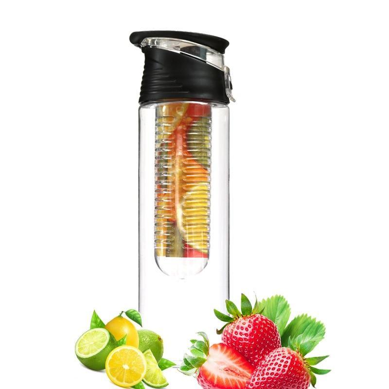 Bouteille d'eau infuseur de fruits 900 ml Shaker à jus Bouteille d'eau au citron de sport Bouteilles à boire aux fruits pour le sport Gadget pour le sport et les exercices avec un design moderne et tendance